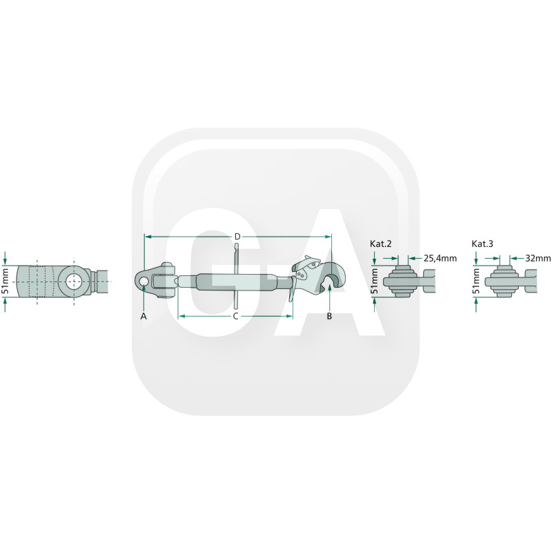 Barre poussee tracteur